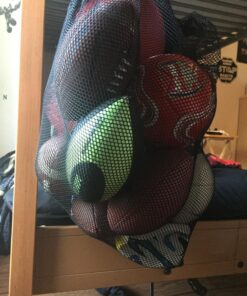 Keeble Outlets Soccer Ball Bag for Coaches and Players | Sports Equipment Bag or Beach Bag with Shoulder Strap | 30 * 40 inches Large Mesh Bag for Equipment Storage, Soccer Balls Without Pocket 13 81BTtFhiMSL