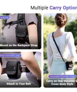 Powershot V10 Camera Case Pouch, Portable Carrying Case for Canon PowerShot V10 Camera, Canon V10 Protective Storage Belt Pouch Crossbody Bag with Shoulder Strap and Carabiner, Anti-Shock, Dust-Proof 9 81BUcbs69SL