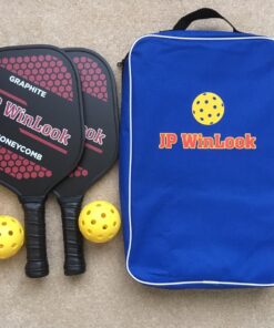 JP WinLook Premium Pickleball Paddles Set – Graphite Carbon Fiber/Fiberglass Rackets for Women & Men and Pickleball Balls for Indoor or Outdoor Play. Pickleball Set - Racquets, Pickleballs & Carry Bag USAPA Graphite Red / Red-2 Player Set 35 81BUlRECfVL 1
