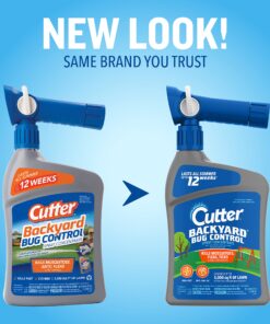 Cutter Backyard Bug Control Spray Concentrate, Mosquito Repellent, Kills Mosquitoes, Fleas & Listed Ants, 32 fl Ounce 1 Pack 24 81BUvF9VQvL