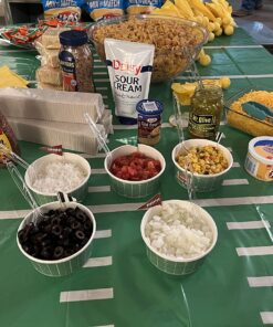 Alternative view of Multicolor Football Flag Wooden Food Picks - 2.5", 36 Pieces - Perfect for Game Day, Sports Parties, Birthdays, and Themed Events