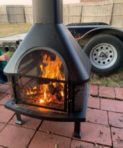 UniFlame WAF1013C Firehouse with Chimney, Black 51 81BWyuhA8L