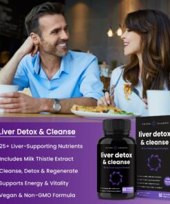 Liver Cleanse Detox & Repair Formula | 20+ Herbs: Milk Thistle Extract with Silymarin, Artichoke, Dandelion, Chicory Root Powder & More! | Premium Liver Support Pills Supplement, 60 Capsules 16 81BWzzIU0VL
