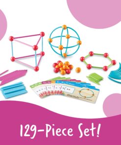 Learning Resources Dive into Shapes! A Sea and Build Geometry Set, 129 Pieces Multicolor 19 81BZEL3l3S