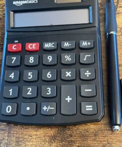 Amazon Basics LCD 8-Digit Desktop Calculator, 1 Pack, Small, Black 28 81BZvAWxhSL