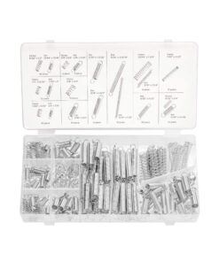 NEIKO 50456A Spring Assortment Set, 200 Piece, Extension and Compression Springs Kit, Zinc Plated Steel Mechanical Compression Springs, Assorted Size Small Springs for All Types of Home Repairs & DIY Extension and Compression Spring, 200 Piece