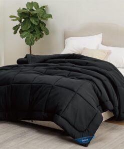 Bedsure Twin Comforter Duvet Insert Black - Quilted Bedding Kids' Comforters for Twin Bed, All Season Down Alternative Comforter Twin Size for Kids with Corner Tabs 11 81BcFHfFMhL