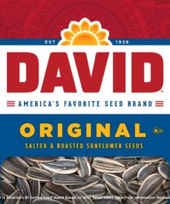 DAVID Roasted and Salted Original Sunflower Seeds, 1.625 oz, 12 Pack 22 81BeDe2LLaL