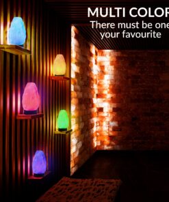 Himalayan Glow A-900AC-2PK Multi-Color Crystal Rock Night Light with Plastic Base & Dimmer Switch, Classic Table Lamp for Home Decor, 3-5 Lbs-Pack of 2, 5-7 lbs/EACH, 2 Count Plastic Base Salt Lamp - 2 Pack 20 81BfJl83XHL