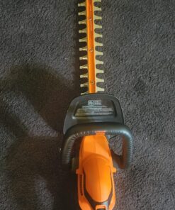 BLACK+DECKER 20V MAX Cordless Hedge Trimmer, 22 Inch Steel Blade, Reduced Vibration, Battery and Charger Included (LHT2220), Orange 37 81Bg7QTwvOL