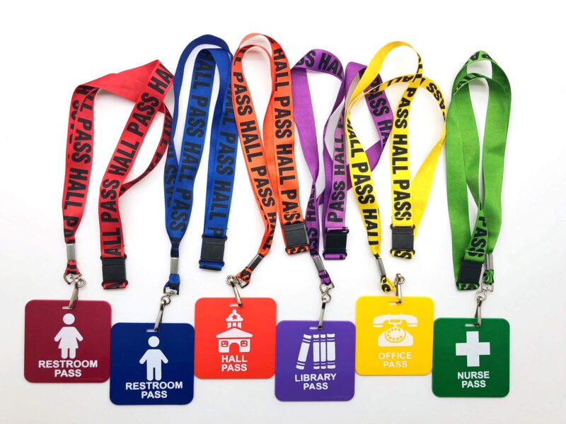 Catalog 3 GIFTEXPRESS Hall Pass Lanyards and School Passes Set of 6
