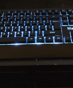 mafiti Computer Office Keyboard Wired USB 104 Keys Full Size Backlit Keyboards Compatible PC Laptop Desktop Windows Single blue backlit 27 81BgE9GZhvL