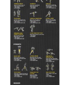 SKLZ Sport Performance Exercise Mat with Self-Guided Exercise Illustrations Black, 6 x 2-Feet x 1/4-Inch 8 81BgV5eTW5L