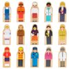Little Professionals Wooden Character Set - Cute Wood Block People Toys for Kids & Toddlers - Open Ended STEM Pretend Play & Educational Games for Children, Boys & Girls (15-Pieces) 33 81BgnpypWtL