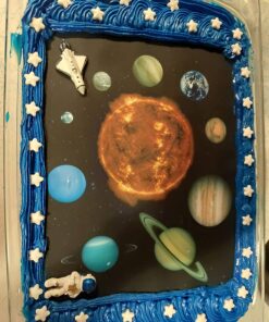 Solar System Edible Cake and Cupcake Topper For 1/4 sheet cake 13 81Bm36Sg4KL