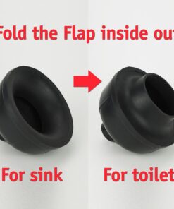 SteadMax Rubber Toilet Plunger, Double Thrust Force Cup, Heavy Duty, Commercial Grade with 18” Wood Handle (3 Pack) 3 Pack 10 81BmgVv IL