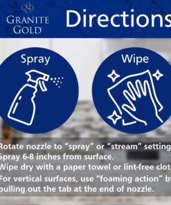 Granite Gold Daily Cleaner Streak-Free Cleaning for Granite, Marble, Travertine, Quartz, Natural Stone Countertops, and Floors, 24 Fluid Ounces, 1-Pack, Fl Oz ( Packaging may Vary ) 16 81BmkEAfynL