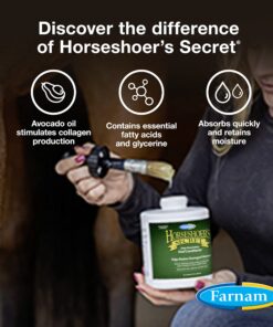Farnam Horseshoer's Secret Deep-Penetrating Hoof Oil for Horses, Conditions Dry Hooves and Prevents Cracks, Splits and Contracted Heels, Contains Avocado Oil, 32 Oz. 15 81BnNWL6LZL
