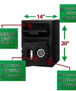 Templeton Safes Standard Depository Drop Slot Safe with Electronic Keypad Combination & Key Backup, 1.12 CBF Standard - 1.12 CBF 7 81BntlZg9yL