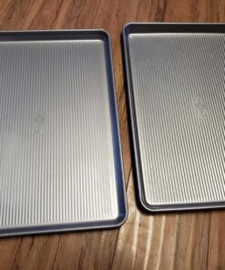 USA Pan Bakeware Nonstick Half Sheet Pan and Silicone Mat Set, 1 EA Half Sheet Pan and Baking Mat Set 33 81Bos9CXc1L