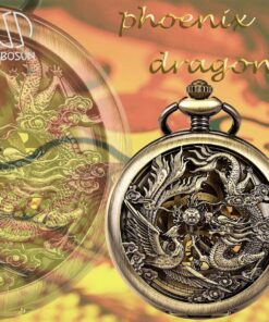 Alternative view of SIBOSUN Mechanical Pocket Watch for Men Antique Pocket Watch with Chain Steampunk Skeleton Mens Pocket Watches with Gift Box 46. bronze