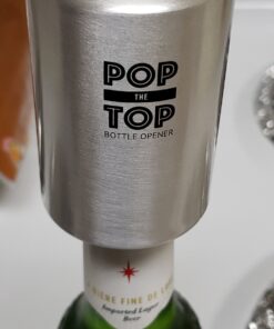 Pop-the-Top Beer Bottle Opener (Stainless): Automatic Bottle Cap Opener, Push Down Pop Off Bar Tool, Soda and Beer Cap Remover, Cool & Fun Gadget Stainless 27 81BqXCwXENL