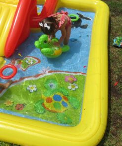 Intex 57454EP 100-inch x 77-inch Inflatable Ocean Children's Play Center Outdoor Backyard Kiddie Pool and Game Set 1 Pack 39 81BqoFKYIaL