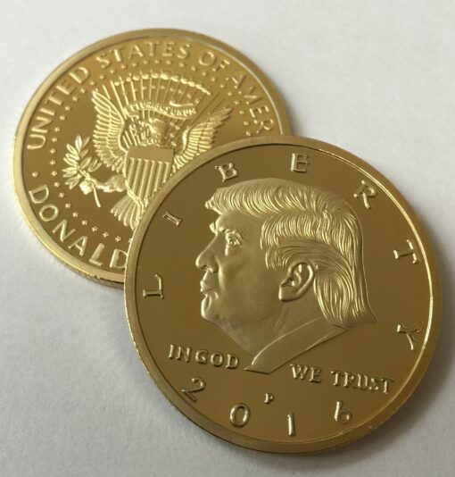 Donald Trump 2016 24kt Gold Plated EAGLE Presidential Commemorative Coin 30mm by Aizics Mint