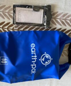 Earth Pak Waterproof Dry Bag - Roll Top Waterproof Backpack Sack Keeps Gear Dry for Kayaking, Beach, Rafting, Boating, Hiking, Camping and Fishing with Waterproof Phone Case 10L Blue 32 81BrRPx2XYL