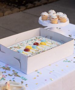 Southern Champion Tray 1190 Bright White Corrugated Greaseproof Non Window Sheet Cake Box Bottom, 26" Length x 18" Width x 4" Height (Case of 25) 9 81BsSrqkcL