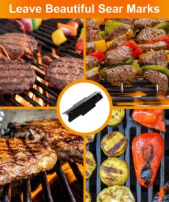 Hisencn Grill Replacement Parts for Dyna Glo DGH353CRP DGC350CNP-D DGF350CSP-D Grill, 2 PCS Heats Tents Heat Plates - Porcelain Steel, 2 PCS Straight Burner PipeTubes Repair Kit - Stainless Steel 2 Silver Burber + 2 Black Heat Tent 14 81BsZSa0k6L