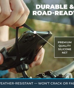 Roam Bike Phone Mount - Motorcycle Phone Mount- 360° Rotation with Universal Handlebar Fit for Bikes, Motorcycles, Scooters, Strollers - Mount Compatible w/All iPhone & Android Phones 4.5" to 6.7" Matte Black 22 81BsomLOmL
