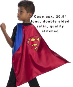 Rubie's Super Hero Cape Set Officially licensed DC Comics Assortment 4 Capes, 3 Masks, and 1 Chest Piece, Black, Yellow and Red,One Size (Amazon Exclusive) Boys 17 81Bsp olq3L
