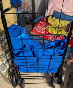 PrimeTrendz TM Jumbo Liner securely to Your shopping cart Using Loop Fasteners. (This Listing is only for The Liner Cover Insert, shopping cart not Included). Blue 8 81BuGD6DplL