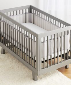 Alternative view of BreathableBaby Breathable Mesh Liner for Full-Size Cribs, Classic 3mm Mesh, Gray (Size 4FS Covers 3 or 4 Sides)