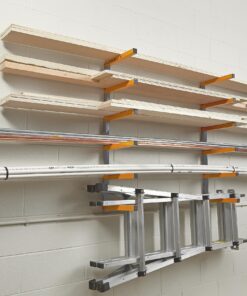 Bora Wood Organizer and Lumber Storage Metal Rack with 6-Level Wall Mount – Indoor and Outdoor Use, In Orange | PBR-001 43 81BugJDYyIL