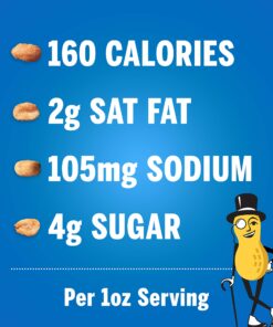 PLANTERS Honey Roasted Peanuts, 34.5 oz. Resealable Jars (Pack of 2) - Premium Quality Peanuts - Sweet and Salty Snack - Sweet Peanut Snack - Wholesome Snacking - Kosher 13 81Bulv2DVyL