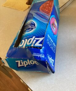 Ziploc Gallon Food Storage Freezer Bags, New Stay Open Design with Stand-Up Bottom, Easy to Fill, 28 Count Clear 41 81Bv2LoTyqL