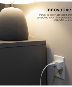 UltraPro Grounded Power Switch, 4 Pack, Outlet Extender, 3 Prong, Easy to Install, for Indoor Lights and Small Appliances, Energy Efficient Adapter, Space Saving Design, UL Listed, White, 46844 12 81Bv3IVTxlL 1