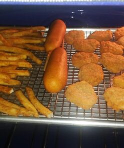 KITCHENATICS Half Sheet Cooling Rack for Cooking and Baking, Stainless Steel Baking Rack & Wire Rack, Bacon Grill Rack for Oven, Heavy-Duty Wire Cookie Cooling Rack fits Half Sheet Pan - 11.8 x 16.9 11.8" x 16.9" Half Sheet - 1 PC 37 81Bw1oyiITL