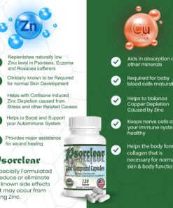 Psorclear-Psoriasis & Eczema Relief | A Proven Effective and All-Natural Product for Psoriasis Eczema & Rosacea Relief That Works - Rated One of The Best (120 Count Bottle) 17 81BwUCXFwzL