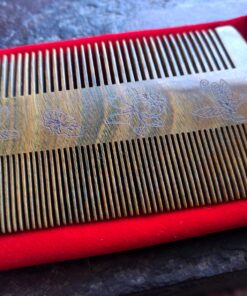 Myhsmooth GS-SM-NF Handmade Natural Green Sandalwood No Static Comb Pocket Comb Perfect Beard Comb with Aromatic Scent for Long and Short Beards Perfect Mustache Comb(4" Long Two Sides) 33 81Byxb18DgL