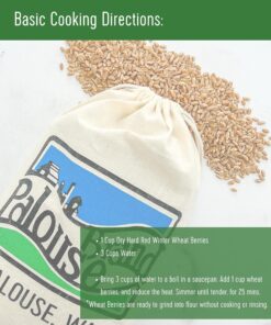 Hard Red Winter Wheat Berries | 5 LBS | Family Farmed in Washington State | Non-GMO Project Verified | 100% Non-Irradiated | Certified Kosher Parve | Field Traced | Burlap Bag 5 Pound (Pack of 1) 31 81BzLmERrCL