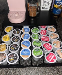 DecoBrothers K-Cup Holder Drawer for 36 Coffee Pods Storage, Black Metal 31 81BzQctrklL