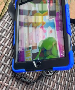 SEYMAC iPad 6th/5th Generation Case iPad 9.7 Case, Full-Body Shockproof Heavy Duty Protective Case with Screen Protector, Rotating Stand/Hand/Shoulder Strap for iPad 6th/ 5th / Air 2/ Pro 9.7, Blue Black/ Dark Blue 9.7 inch - For iPad 6th/5th Gen 31 81BzmFRic8L