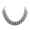 Shiny Jewelers USA Mens Iced Out Hip Hop Silver tone CZ Miami Cuban Link Chain Choker Necklace 16"