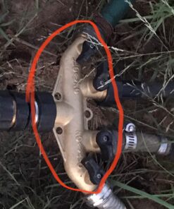 ATDAWN 4 Way Brass Hose Splitter, 3/4" Brass Hose Faucet Manifold, Garden Hose Adapter Connector 15 81C pJkxmbL