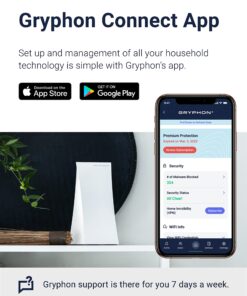 Gryphon Tower Super-Fast Mesh WiFi Router – Advanced Firewall Security, Parental Controls, and Content Filters – Tri-Band 3 Gbps, 3000 sq. ft. Full Home Coverage per Mesh Router 1 Pack AC3000 28 81C009vniIL