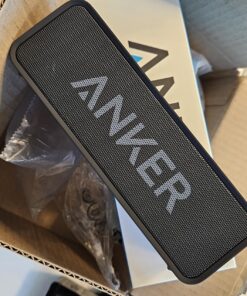 Upgraded, Anker Soundcore Bluetooth Speaker with IPX5 Waterproof, Stereo Sound, 24H Playtime, Portable Wireless Speaker for iPhone, Samsung and More Black 46 81C4v28K2NL