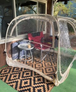 EighteenTek Holiday Decoration Sports Tent with Sealed Floor - Instant Tent Shelter - Outdoor Bubble Tent 1-6 Person - Rain Tent Camping Sun Shelter Pop Up - Clear, Patent Pending Protected Design 72"x72"x65"h 46 81C4zdRRuUL 2